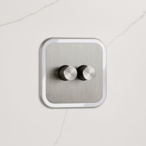 2G Two Way Dimmer Switch (150W) Silver / White Gloss