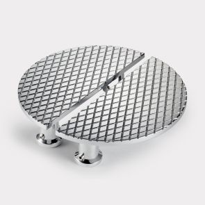 Brass Half Moon Handles - Chrome - Diamond