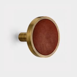 Brass Curtain Tie Backs - Antique Gold - Leather