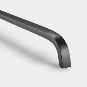 Brass Bar Handle - Gunmetal Grey - Hole Centre 448mm - Curve