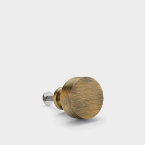 Small Brass Door Knob - Antique Gold - Round