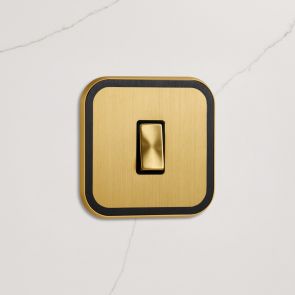 1G Two Way Rocker Switch (20A) Gold / Black