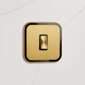 1G Two Way Rocker Switch (20A) Gold / Black Gloss
