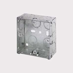 1-Gang 35mm Galvanised Steel Mounting Box