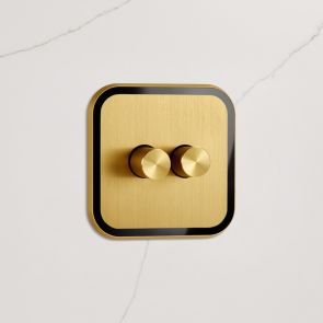 2G Two Way Dimmer Switch (150W) Gold / Black Gloss