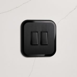 2G Two Way Rocker Switch (20A) Black / Black Gloss