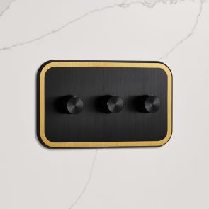 3G Two Way Dimmer Switch (150W) Black / Gold