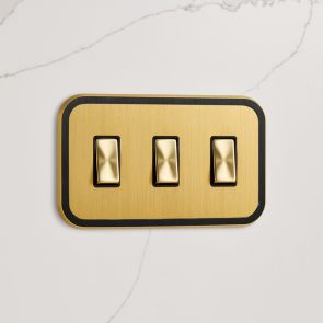 3G Two Way Rocker Switch (20A) Gold / Black
