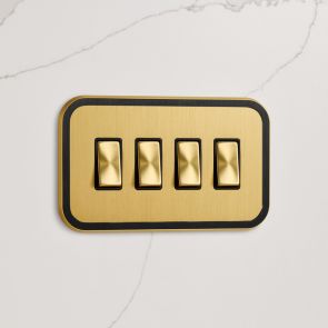 4G Two Way Rocker Switch (20A) Gold / Black