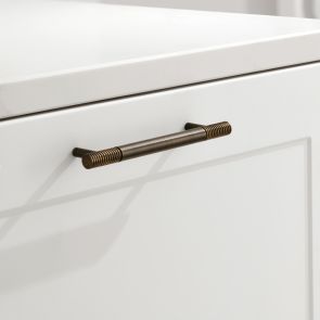 Aluminium Bar Handle - Antique Gold - Fluted