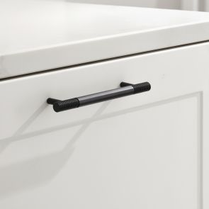 Aluminium Bar Handle - Black - Fluted