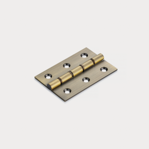  Brass Butt Hinge - Double Bronze Washered - Antique Gold - 76mm x 51mm