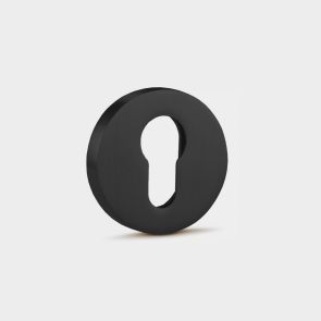 Solid Brass Key Escutcheon Plate Set - Black