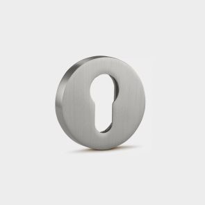 Solid Brass Key Escutcheon Plate Set - Silver