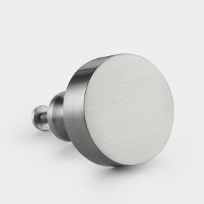 Brass Door Knob - Silver - Round