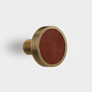 Brass Hook - Antique Gold - Leather