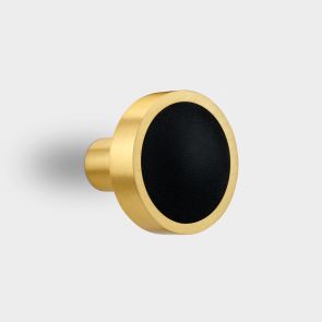 Brass Hook - Gold - Leather