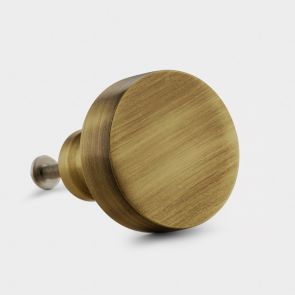  Brass Door Knob - Antique Gold - Round