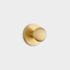Small Brass Door Knob - Gold - Cone With Backplate