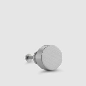 Small Brass Door Knob - Silver - Round