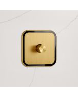 1G Dimmer Light Switch (150W) in Gold & Black Gloss