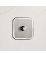 1G Dimmer Light Switch (150W) in Silver & White Gloss