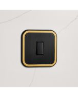 1G Rocker Light Switch (20A) in Black & Gold