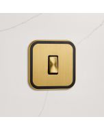 1G Rocker Light Switch (20A) in Gold & Black