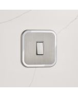 1G Rocker Light Switch (20A) in Silver & White Gloss