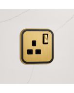 1G UK Plug Socket (13A) in Gold & Black