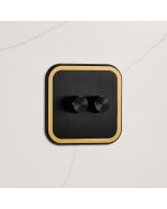 2G Dimmer Light Switch (150W) in Black & Gold