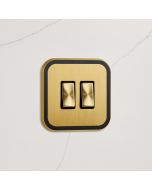 2G Rocker Light Switch (20A) in Gold & Black