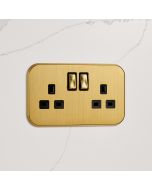 2G UK Plug Socket (13A) in Gold