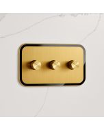 3G Dimmer Light Switch (150W) in Gold & Black Gloss