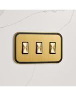 3G Rocker Light Switch (20A) in Gold & Black