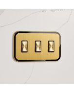3G Rocker Light Switch (20A) in Gold & Black Gloss