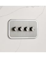 4G Dimmer Light Switch (150W) in Silver & White Gloss