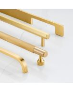 Solid Brass Cabinet Door Pull Handles - Gold
