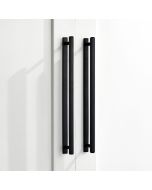 Brass Hexagonal Cabinet Handles With Backplate in Black - 632mm