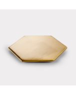 Brass Hexagonal Drinks Coaster in Gold