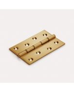 Brass Butt Hinge in Gold - Double Bronze Washered - 100mm x 67mm