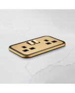UK Socket (20A) Gold, Black & Silver With Insert