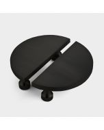 Small Solid Brass Half Moon Handles in Black