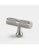 Brass Knurled T Bars in Silver