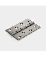 Brass Butt Hinge in Silver - Double Bronze Washered - 100mm x 67mm