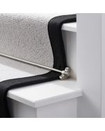 Brass Stair Carpet Runner Rods in Silver - 900mm