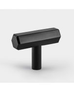 Solid Brass Hexagonal T Bar Handles - Black