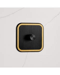 1G Dimmer Light Switch (150W) in Black & Gold