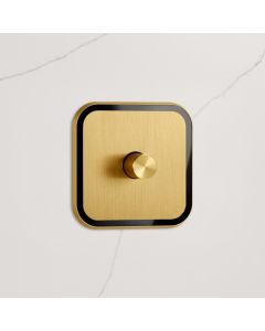 1G Dimmer Light Switch (150W) in Gold & Black Gloss