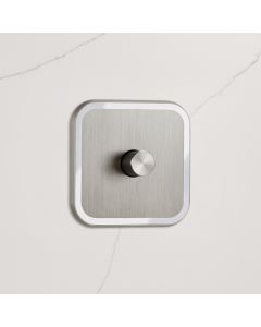 1G Dimmer Light Switch (150W) in Silver & White Gloss